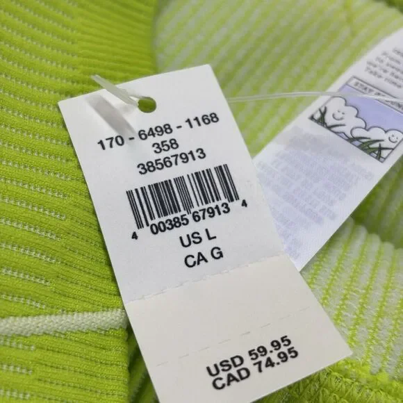 Aerie OFFLINE Tennis Skort Neon Green Ribbed Waist Athletic Skirt Size L  active - Picture 10 of 16